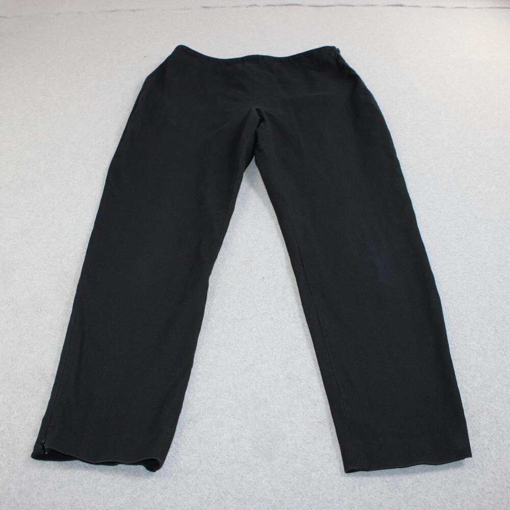 Lauren Ralph Lauren Pants Women 12 Black Straight Ankle Office Stretch Heritage